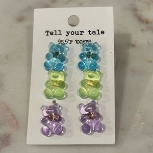 ✨NWT✨ Tell Your Tale Gummy Bear Set of 3 Earrings Set